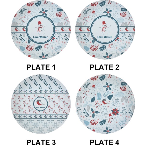 Winter Set of Appetizer / Dessert Plates (Approval)