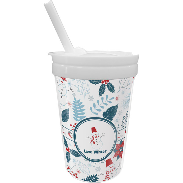Custom Winter Sippy Cup with Straw (Personalized)