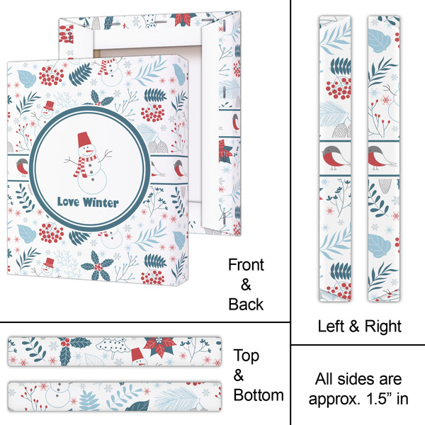 Winter Snowman 11x14 - Canvas Print - Approval