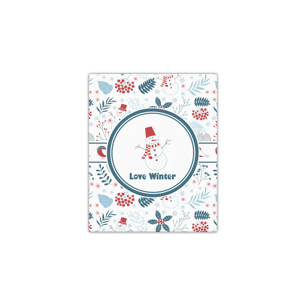 Winter Snowman 11x14 - Canvas Print - Front View