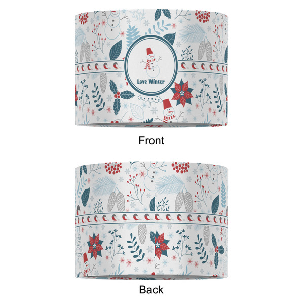 Winter Snowman 12" Drum Lampshade - APPROVAL (Fabric)