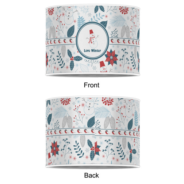 Winter Snowman 12" Drum Lampshade - APPROVAL (Poly Film)