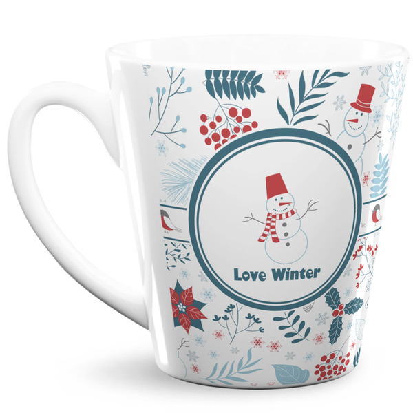 Custom Winter Snowman 12 Oz Latte Mug
