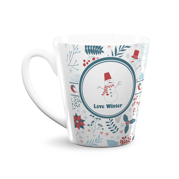 Winter Snowman 12 Oz Latte Mug - Front