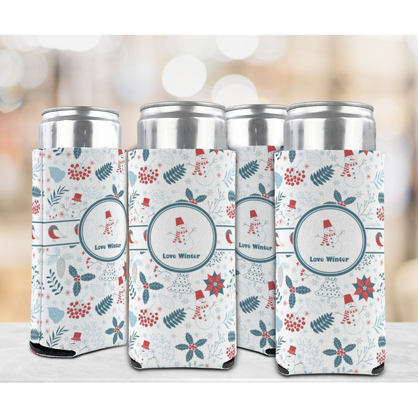Winter Snowman 12oz Tall Can Sleeve - Set of 4 - LIFESTYLE