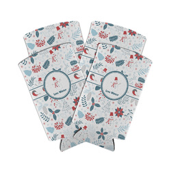 Winter Snowman Can Cooler (tall 12 oz) - Set of 4