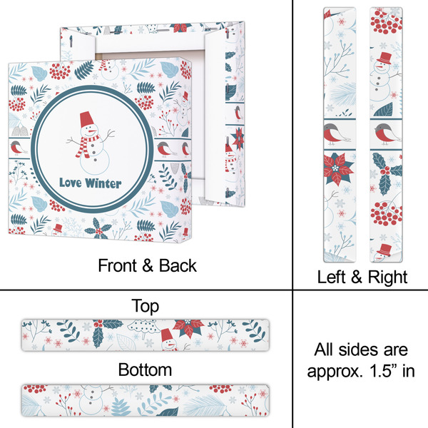 Winter Snowman 12x12 - Canvas Print - Approval