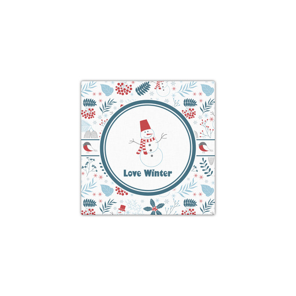 Winter Snowman 12x12 - Canvas Print - Front View