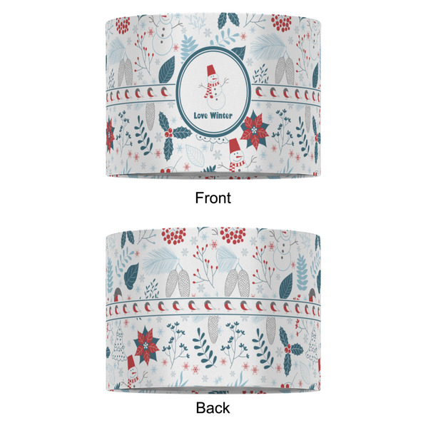 Winter Snowman 16" Drum Lampshade - APPROVAL (Fabric)