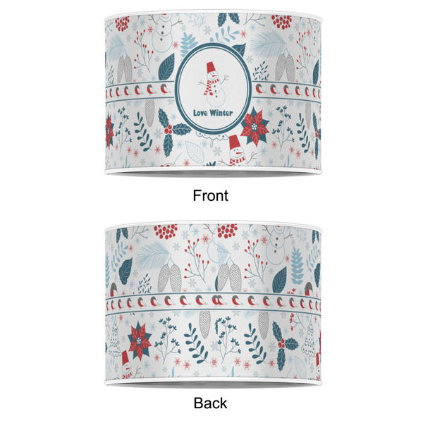 Winter Snowman 16" Drum Lampshade - APPROVAL (Poly Film)