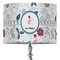 Winter Snowman 16" Drum Lampshade - ON STAND (Fabric)