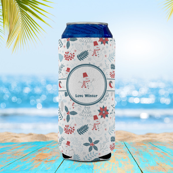 Winter Snowman 16oz Can Sleeve - LIFESTYLE
