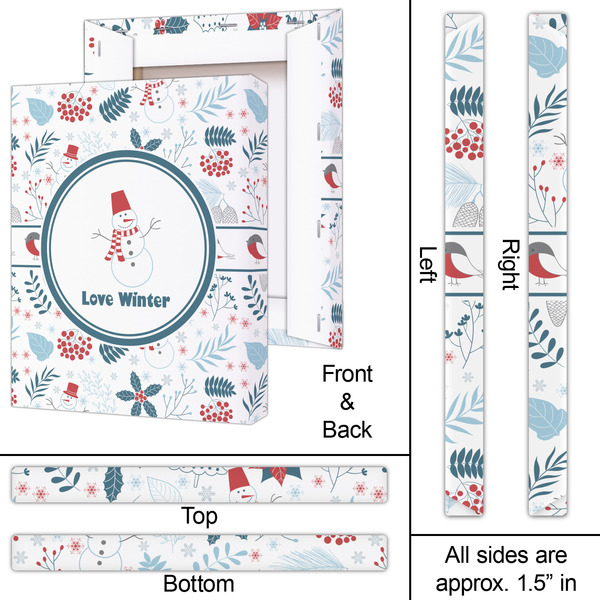 Winter Snowman 16x20 - Canvas Print - Approval