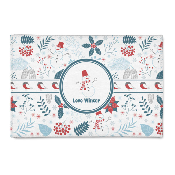 Custom Winter Snowman 2' x 3' Indoor Area Rug