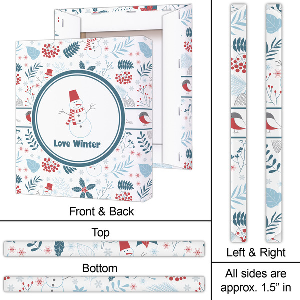 Winter Snowman 20x24 - Canvas Print - Approval