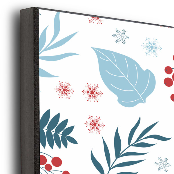 Winter Snowman 20x24 Wood Print - Closeup