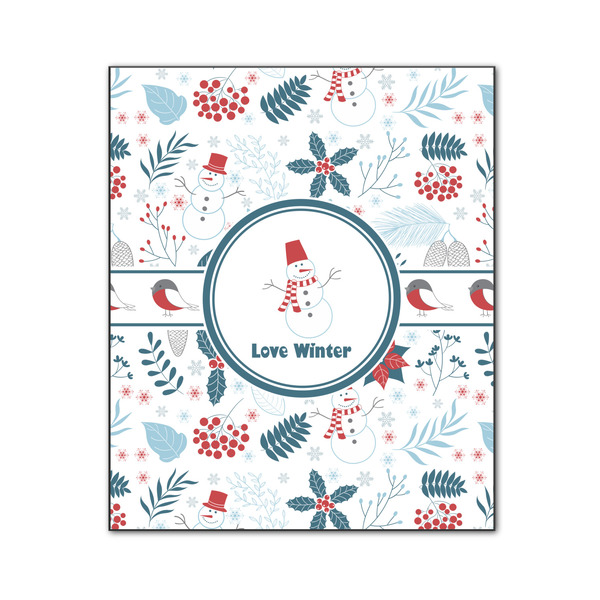 Custom Winter Snowman Wood Print - 20x24