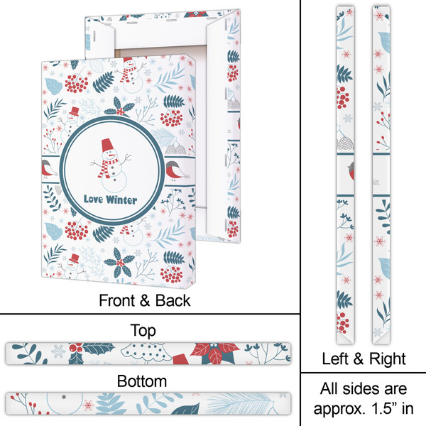 Winter Snowman 20x30 - Canvas Print - Approval