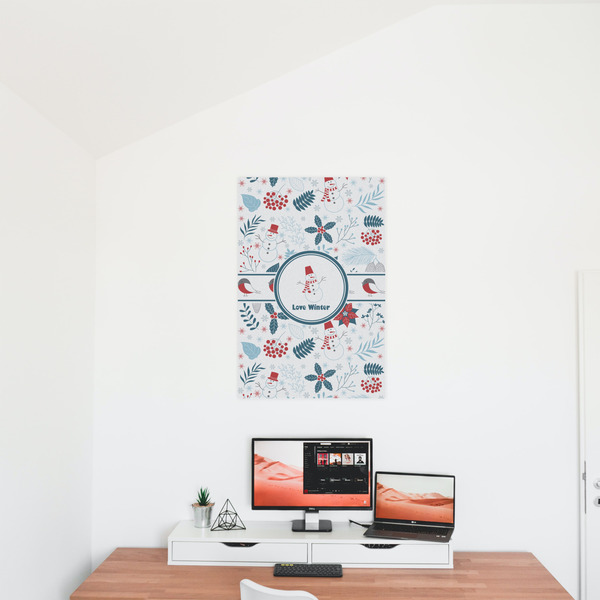 Winter Snowman 20x30 - Matte Poster - On the Wall