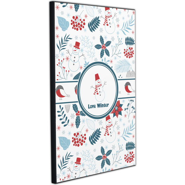 Winter Snowman 20x30 Wood Print - Angle View