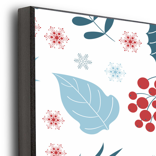 Winter Snowman 20x30 Wood Print - Closeup