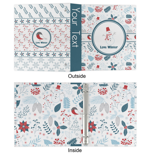Winter Snowman 3 Ring Binders - Full Wrap - 1" - APPROVAL