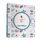 Winter Snowman 3 Ring Binder - Full Wrap - 1"