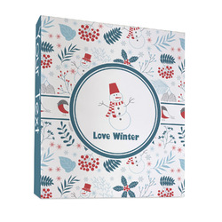 Winter Snowman 3 Ring Binder - Full Wrap - 1"