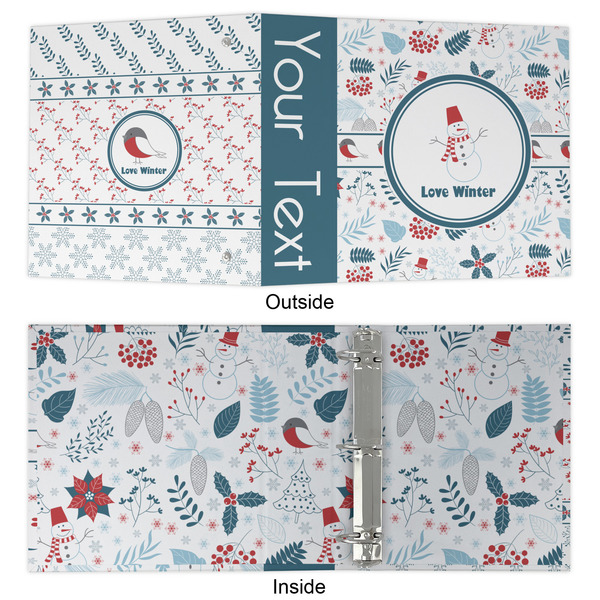 Winter Snowman 3 Ring Binders - Full Wrap - 2" - APPROVAL