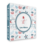 Winter Snowman 3 Ring Binder - Full Wrap - 2"