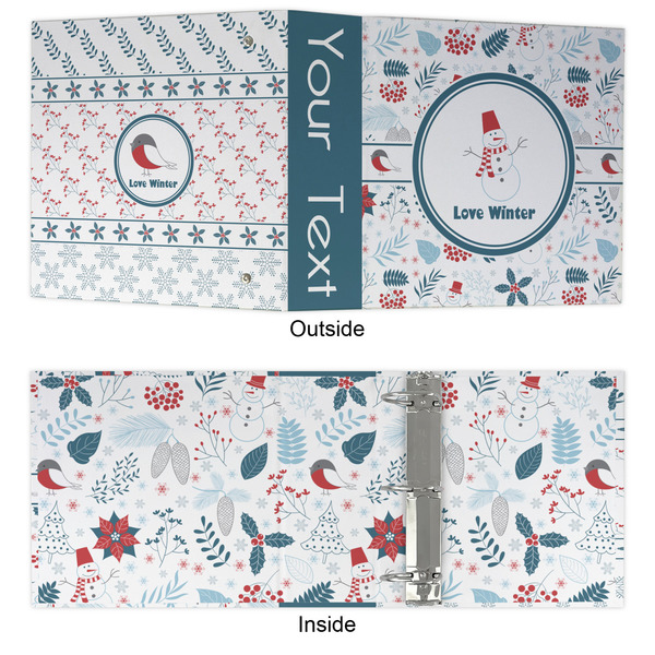 Winter Snowman 3 Ring Binders - Full Wrap - 3" - APPROVAL