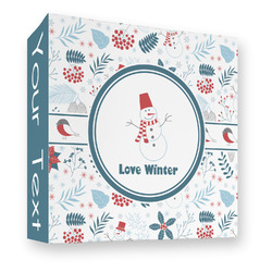 Winter Snowman 3 Ring Binder - Full Wrap - 3"