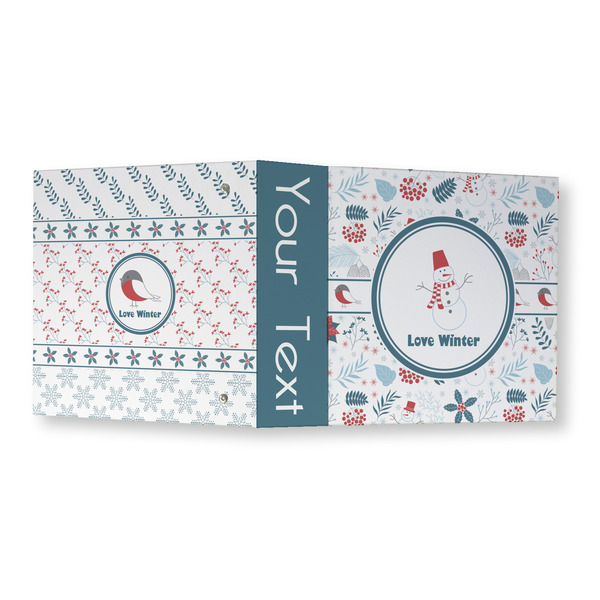 Winter Snowman 3 Ring Binders - Full Wrap - 3" - OPEN OUTSIDE