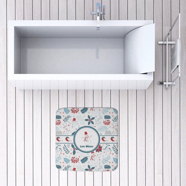 Winter Snowman 48x48 Foam Memory Mat - LIFESTYLE