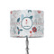 Winter Snowman 8" Drum Lampshade - ON STAND (Fabric)