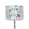 Winter Snowman 8" Drum Lampshade - ON STAND (Poly Film)