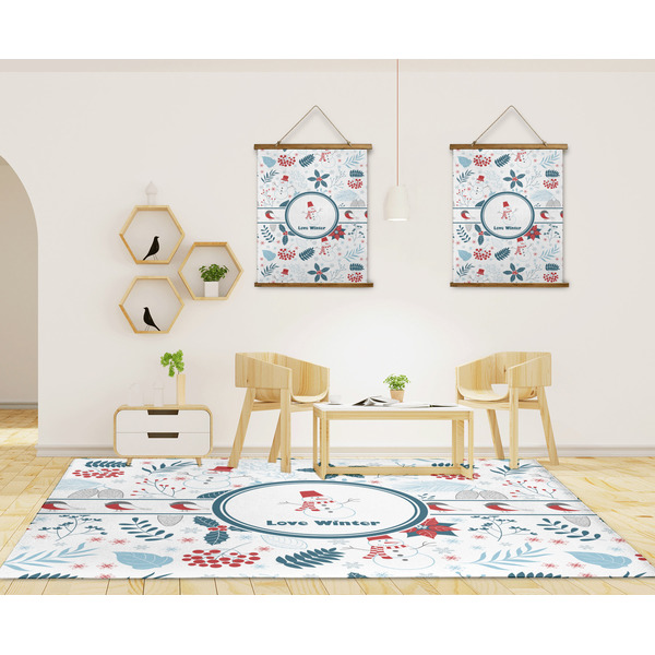 Winter Snowman 8'x10' Indoor Area Rugs - IN CONTEXT
