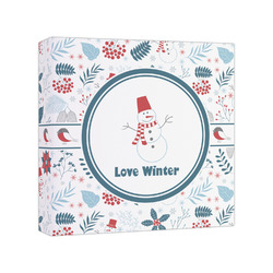 Winter Snowman Canvas Print - 8x8