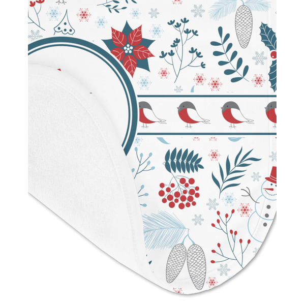 Winter Snowman Baby Bib - AFT detail