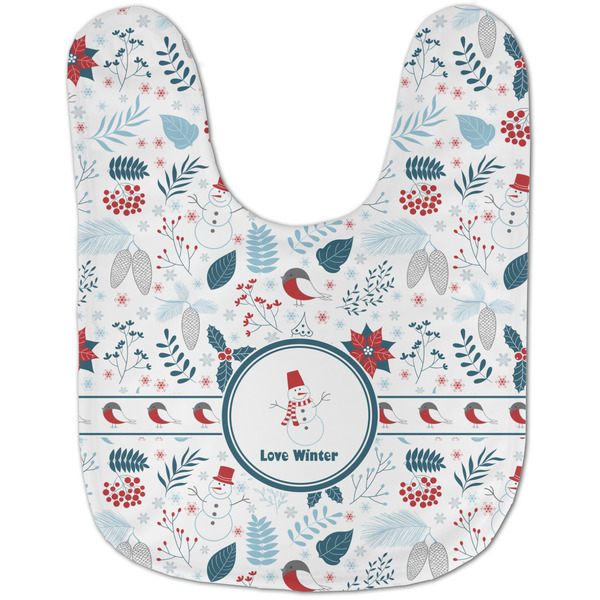 Winter Snowman Baby Bib - AFT flat