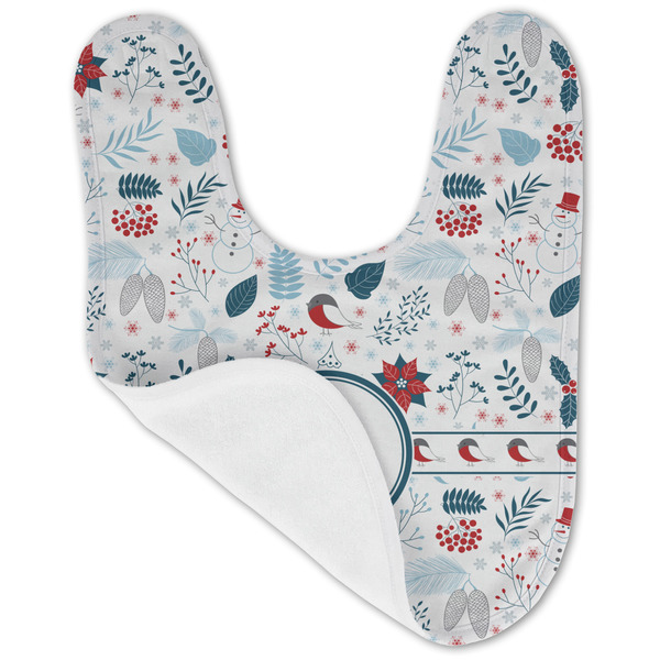 Winter Snowman Baby Bib - AFT folded