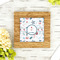 Winter Snowman Bamboo Trivet with 6" Tile - LIFESTYLE