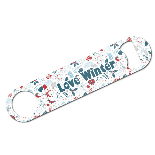 Custom Winter Snowman Bar Bottle Opener
