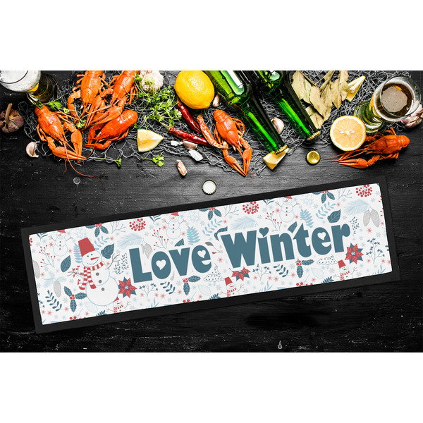 Winter Snowman Bar Mat - Large - LIFESTYLE