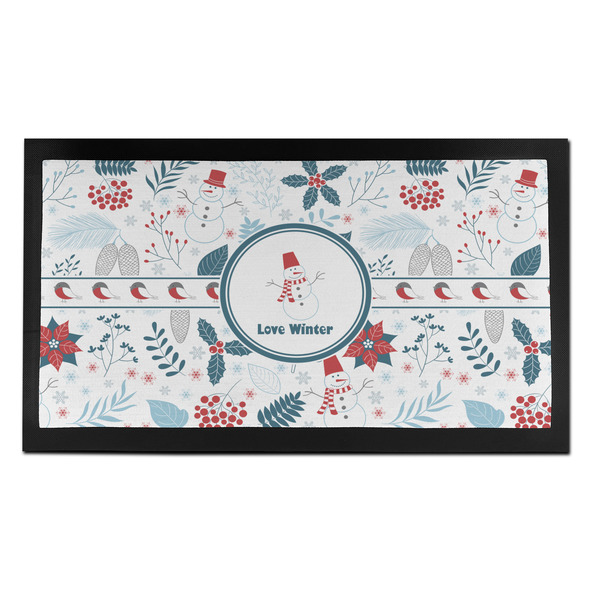 Custom Winter Snowman Bar Mat - Small