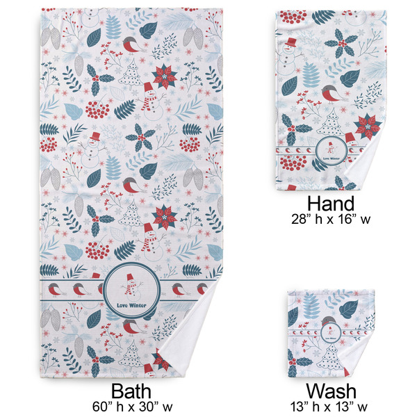 Winter Snowman Bath Towel Sets - 3-piece - Approval