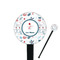 Winter Snowman 7" Round Plastic Stir Sticks - Black - Single Sided