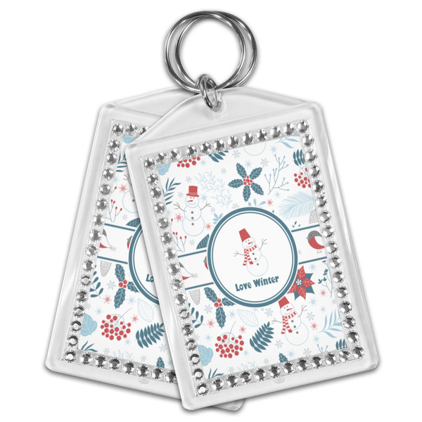 Winter Snowman Bling Keychain - MAIN