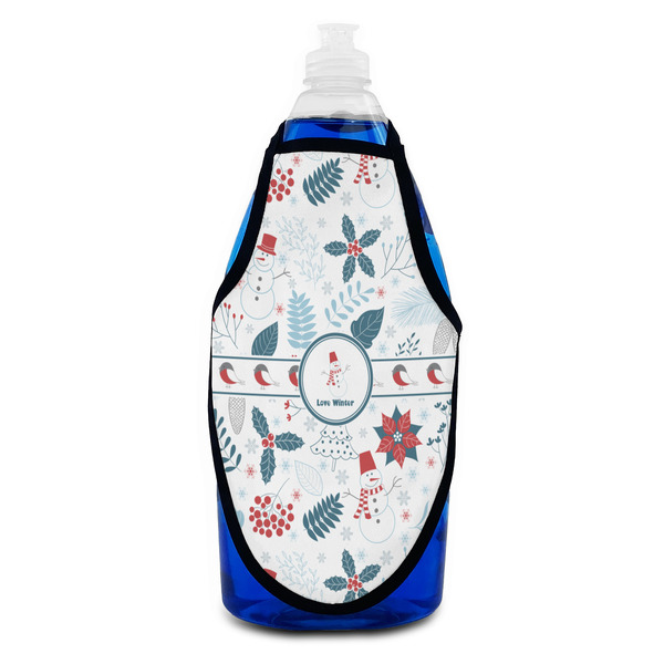 Winter Snowman Bottle Apron - Soap - FRONT