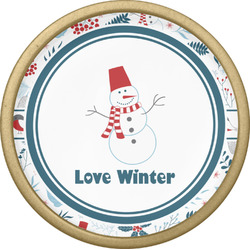 Winter Snowman Cabinet Knob - Gold